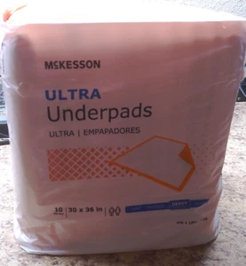McKESSON ULTRA UNDERPADS HEAVY ABSORBSION 10 30X36 PADS OR DOGGY PIDDLE PADS - Picture 1 of 6