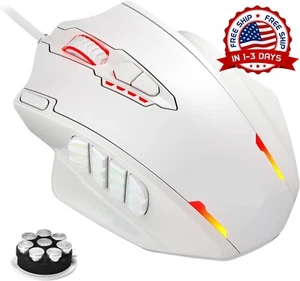 Ratón para gamer RGB con botones y diseño ergonómico de agarre natural US NUEVO - Picture 1 of 8