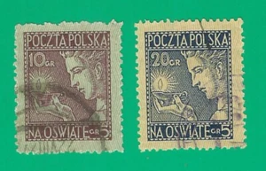 Poland 1927 year, used stamps Michel# 247-248 - Picture 1 of 1