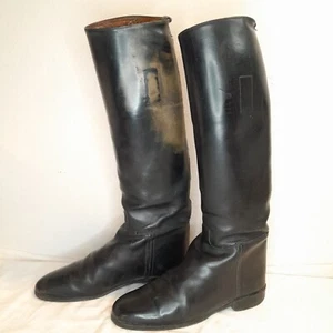 VTG Deluxe Saddlery CO Riding Boots Size 7.5 C Leather English Equestrian USA - Picture 1 of 14