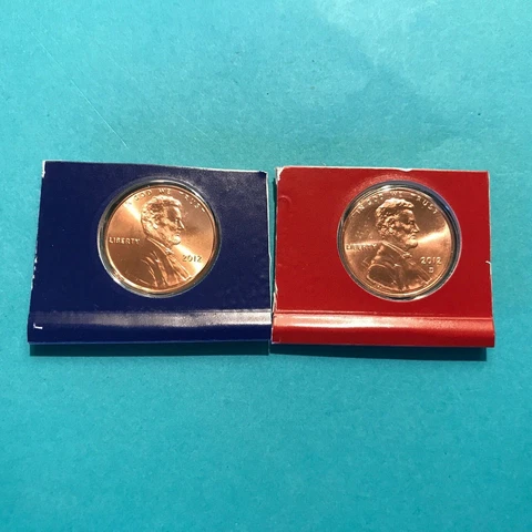 2012 P&D Lincoln Shield Cents  in US Mint Wrap Cover