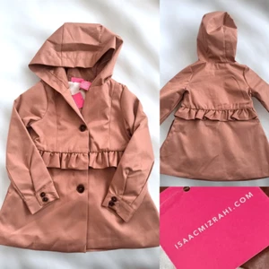 Isaac Mizrahi Toddler Trench Coat jacket Hooded Size XS (4) - Picture 1 of 16