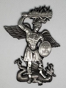 Giant 4 Inch Tall St. Michael Challenge Coin Medallion Police Officer Gift - Picture 1 of 2