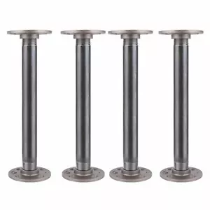 1 in. x 12 in. Piernas de mesa de brida redonda - paquete de 4 - Imagen 1 de 9