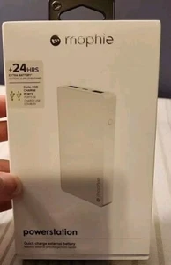 NEW mophie Powerstation +24 Hours Battery, Dual-USB 6,000mAh, White - Picture 1 of 7