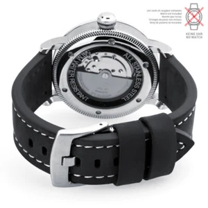 Pulsera de Reloj 22 24 Cuero Negro Cierre Macizo Relojes de Piloto Retro Cuero - Imagen 1 de 7