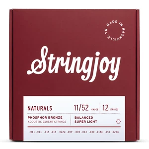 Stringjoy Naturals Phosphor Bronze Acoustic Guitar Strings; 12-string set 11-52 - Picture 1 of 1
