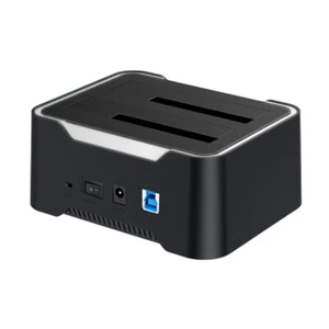 Dual-bay HDD Docking Station USB3.0 for 2.5/3.5 Inch SATA HDD/SSD (EU plug) - Afbeelding 1 van 10