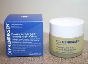 OLE HENRIKSEN Dewtopia 5% Acid Firming Night Creme 1.7oz / 50mL Full Size Cream - Picture 1 of 1
