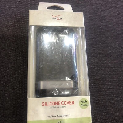 Verizon Htc Thunderbolt 6400 High Gloss Silicone Case Black - Image 1 of 3