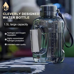 Hydrogen Water Bottle, 50oz/1.5L Large-Capacity Hydrogen Water Generator with SP - Picture 1 of 12