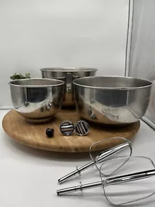 Sunbeam Mixmaster Heritage Serie Edelstahl Schüsseln Set 3 Kitchenaid Verschiedenes - Bild 1 von 8