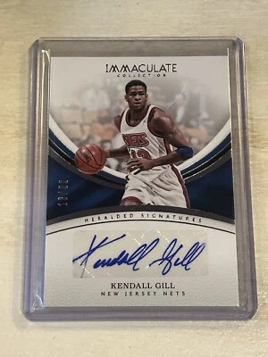 Panini Immaculate Heralded Signatures 2016-17/99 Kendall Gill #HS-KGI Auto Sh Foto 1 de 2