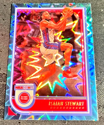 2022-23 Panini Hoops Teal Explosion Isaiah Stewart #63 Pistons - Image 1 of 2