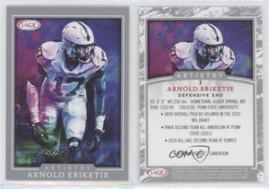 2022 SAGE Artistry Silver Arnold Ebiketie #3 Rookie RC