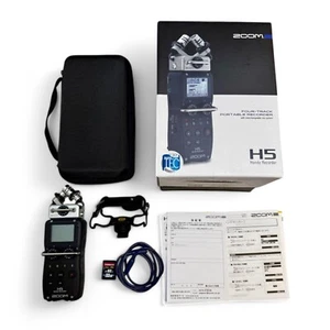 ZOOM H5 4-Track Portable DIgital Recorder Handheld Black 24Bit 96 kHz 280g NEW - Picture 1 of 18