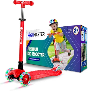 Kids Scooter – 3 Wheel Kick Scooter for Children and Toddlers – Adjustable Handl - Picture 1 of 9