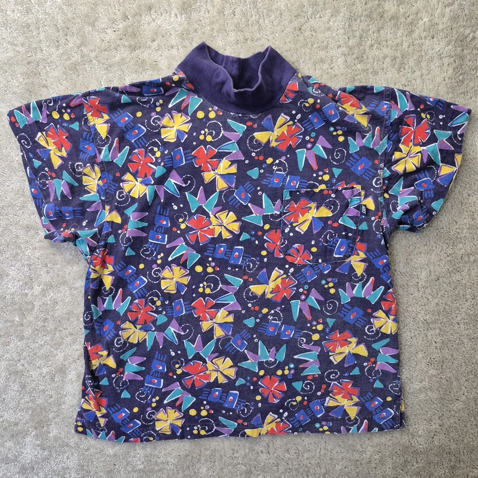 Camiseta De Colección Nike Para Mujer M Azul Cuello Geométrico Cuadrada Años 90 Y2K Hip Hop Calle Foto 1 de 4