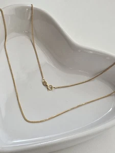 18K Gelbgold Fuchsschwanz Kette Halskette Größe 18 cm NEU Au750 leicht neu - Bild 1 von 9