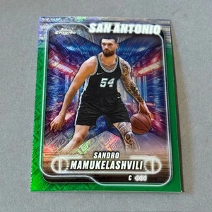 Sandro Mamukelashvili 2025 Topps Chrome Sp Insert Green Refractor Shimmer Spurs - Picture 1 of 2