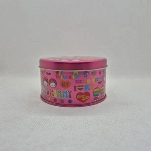 NEW RARE VINTAGE Sanrio Hello Kitty & Mimmy Round Colorful Tin (2002) - Picture 1 of 7