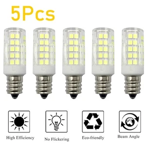 5Pcs E12 LED bulb Candelabra C7 Ceramics Ceiling Fan Light 5W 110V White - Picture 1 of 9