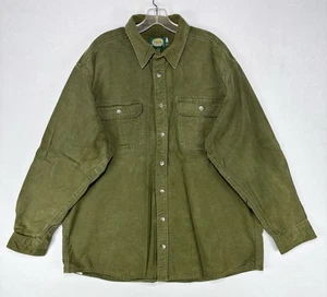 Vintage Cabelas Sämisch Tuch weiches Flanellhemd Herren 2XL TALL grün schwere Arbeit - Bild 1 von 12