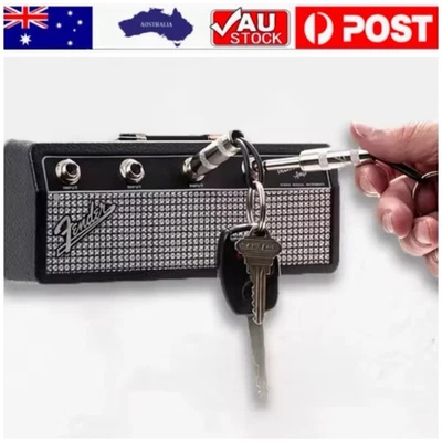 Fender guitar Key Fob Storage 4 Keychains Music Speaker Gift Fathers Electric - image 1 of 4