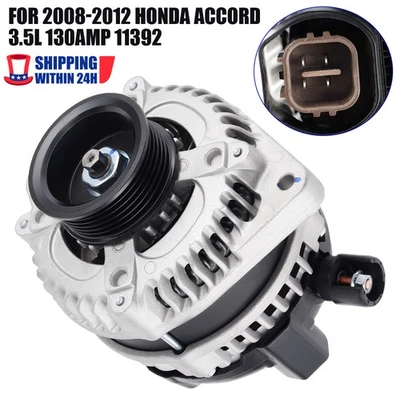 Genuine Alternator Fit 2008 2009 2010 2011 2012 Honda Accord 3.5L 130Amp 11392 Foto 1 de 4
