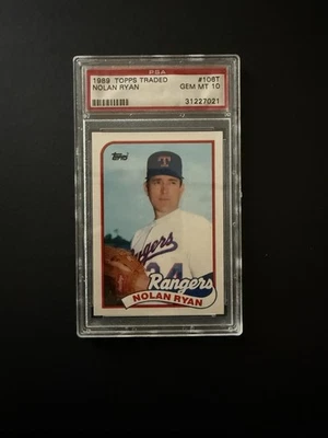 1989 Topps Traded - Nolan Ryan #106T PSA 10 - Image 1 of 2