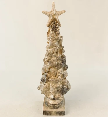 Árbol de Navidad concha de mar natural con estrellas y brillo océano playa vacaciones - 10" Foto 1 de 4