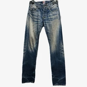 RARE VINTAGE EARLY PRPS JAPAN BARRACUDA FADED JEANS Sz 26 Fits (28x34)! - Picture 1 of 23