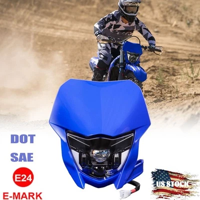 Светодиодная фара с синей маской крышка дневного света для Yamaha YZ250F YZ250FX YZ450F YZ450FX - Изображение 1 из 4