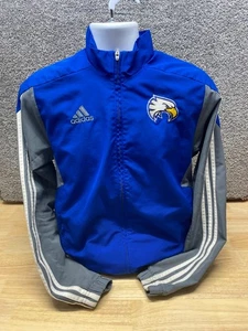 Adidas Climacool Mens Small 3 Stripes Blue Full Zip Athletic Track Jacket Eagle - Picture 1 of 14