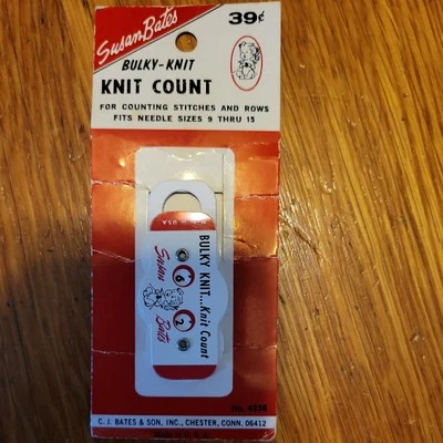 Vintage Susan Bates Bulky Knit Count, Stitches & Row Counter Fits Needles 9 - 15 - Image 1 of 4