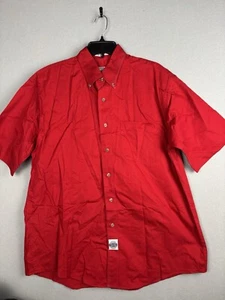 Camicia Savane Vintage Uomo L Rosso Mondo di Savane Collo con bottoni - Foto 1 di 11