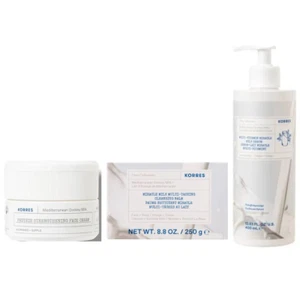 KORRES Donkey Milk Day Cream + Face and Body Serum 400mL +Donkey Milk Bar Soap - Picture 1 of 3
