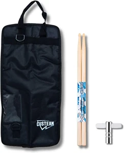 Drum Sticks Bag (Black) - with Drum Key and Drumsticks - Picture 1 of 12