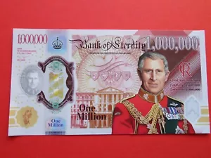 One Million Banknote KING CHARLES 111 British Royal £1,000,000 Coronation Gift - Picture 1 of 7
