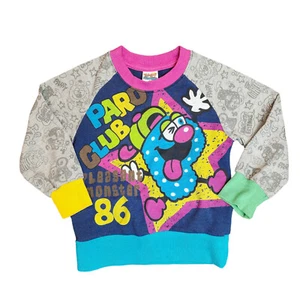 Vintage Japan Kids Clothes Sweatshirt Shirt Paro Club Size 100 Pleasant Monster - Picture 1 of 7