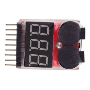 1-8S Buzzer Lipo Alarm Warner Schutz Checker Voltage *1 Pieper Buzzer LED A8G8 - Bild 1 von 9