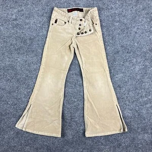 Mudd Corduroy Girl's Pants Size 7 Beige Flared Retro Y2K Stretch Casual - Picture 1 of 12