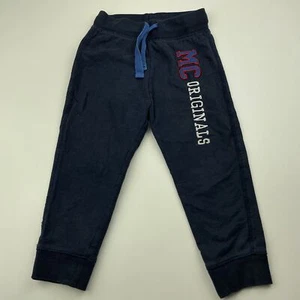 Boys size 2, Mothercare, navy casual pants, elasticated, wash fade, FUC - Picture 1 of 6