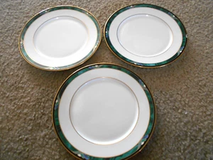Platos de ensalada verde LENOX ""Kelly"" colección debut 8"" EE. UU. ~ Juego de 3 - Imagen 1 de 3