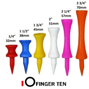 Plastic Golf Tees Step Down Graduated Castle Tee Height Control 50 100 Pack US - Picture 1 of 14