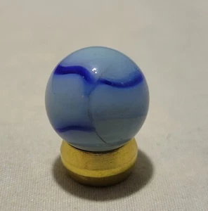 Vintage Peltier Blue Rainbo UV Reactive Marble 0.60” Mint- - Picture 1 of 11