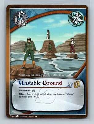 Naruto CCG - Unstable Ground 445 - Rainbow Text Rare 1st Ed - Fateful Reunion - Image 1 of 2