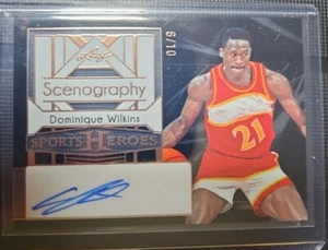 2024 Leaf Sports Heroes Scenography Dominique Wilkins Auto S-DW1 6/10 - Picture 1 of 2