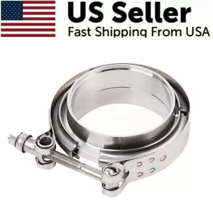 2.5 Inch V Band Clamp With Flange Male Female Stainless Steel Joins 2.5" OD pipe - Picture 1 of 15