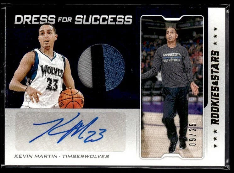 L841 - 2019-20 Panini Dress for Success Jersey Auto #13 Kevin Martin /25 - Image 1 of 2